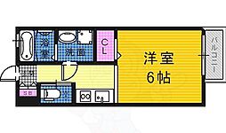 ヒルズ東雲A棟 ワンルームの間取図画像