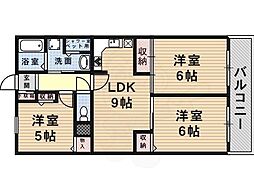 パークヒルズおおいずみ 3LDKの間取図画像