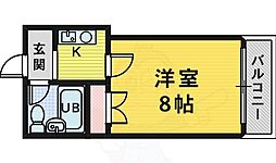 アメニティ香ヶ丘 1Kの間取図画像