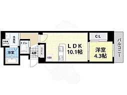 ボヌールメゾンサカイ3 1LDKの間取図画像