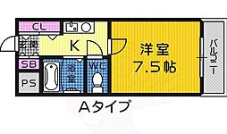 宿院ピア2 1Kの間取図画像