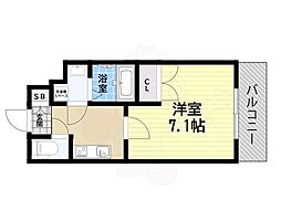 堺市北区金岡町アパート 1Kの間取図画像