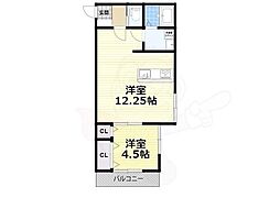 プロスペリティ堺 1LDKの間取図画像