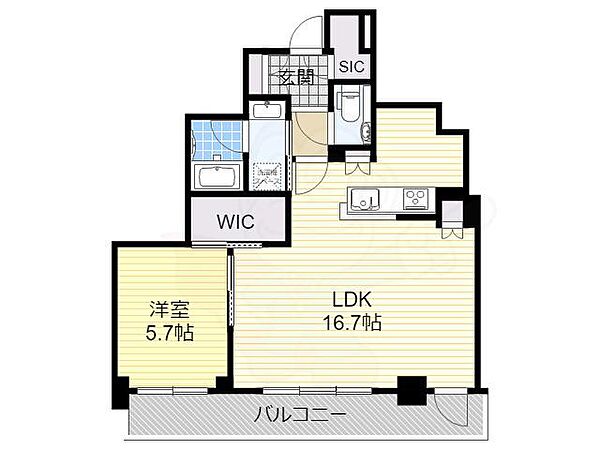 ブランズタワー梅田NORTH ｜大阪府大阪市北区豊崎３丁目(賃貸マンション1LDK・41階・55.05㎡)の写真 その2