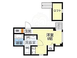 ラフォーレ守口 ワンルームの間取図画像