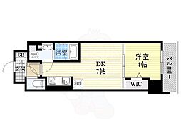 アーバネックス西天満 1DKの間取図画像
