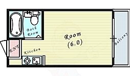 アクティ福島 ワンルームの間取図画像