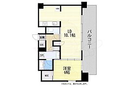 ジオエント梅田北リバーフロント 1LDKの間取図画像