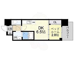 コンフォリア・リヴ北浜淡路町 1DKの間取図画像