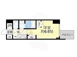 セレニテ谷町四丁目アリエ 1Kの間取図画像