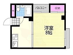 CasaGrande 1Kの間取図画像