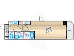 Fortuney大手前 1Kの間取図画像