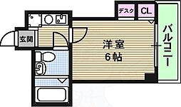 ミストラル本町ウェスト 1Kの間取図画像