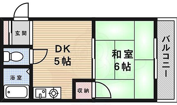 サンハイツ池田 301｜大阪府池田市城南２丁目(賃貸マンション1DK・2階・24.00㎡)の写真 その2