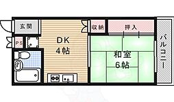 アップルハイツ 1DKの間取図画像