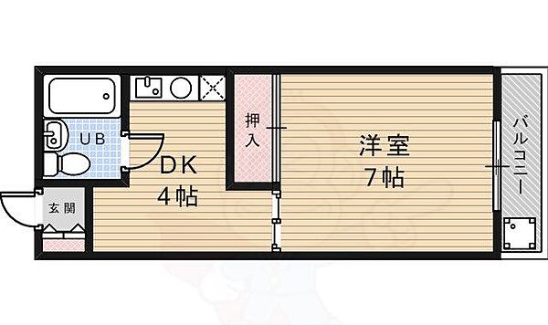 マンションコマキ ｜大阪府池田市石橋４丁目(賃貸マンション1DK・1階・24.30㎡)の写真 その2