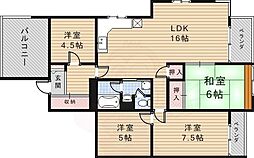 リバーサイド石澄 4LDKの間取図画像