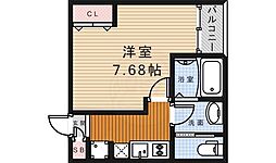 ファーストモダン石橋 1Kの間取図画像