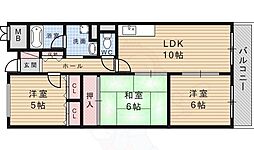 リベール石澄 2SDKの間取図画像