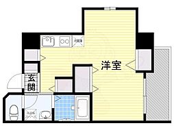 TNGtenjin ワンルームの間取図画像