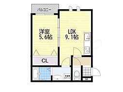 Le Cocon 1LDKの間取図画像