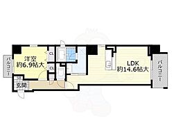 ホープ池田栄本町 1LDKの間取図画像