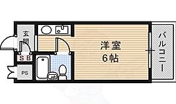 サンライズ ワンルームの間取図画像