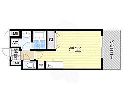 リエス池田満寿美町 ワンルームの間取図画像