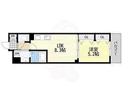クリエオーレ住吉 1LDKの間取図画像