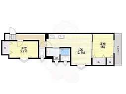 クリエオーレ住吉 2LDKの間取図画像
