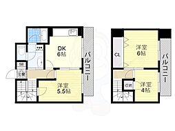 ハイムK2 3DKの間取図画像