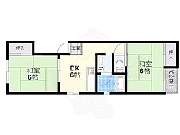 ハイツカトレア 2DKの間取図画像