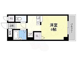 ルミエール21 1Kの間取図画像
