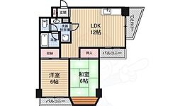 サンパレス吉野 2LDKの間取図画像