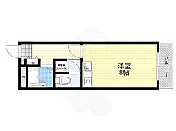 松下ビル ワンルームの間取図画像
