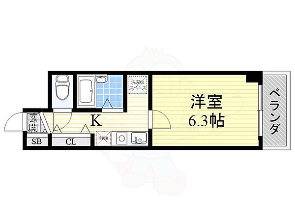 クレール相川 ｜大阪府大阪市東淀川区相川３丁目(賃貸マンション1K・4階・21.87㎡)の写真 その2