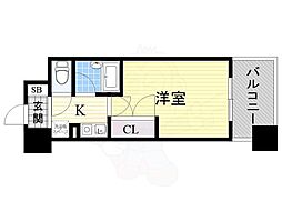 エスリード新大阪第8 10階1Kの間取り