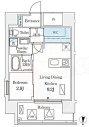 エル・セレーノ新大阪北 6階1LDKの間取り