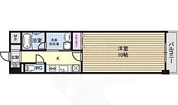 セレッソコート新大阪 7階1Kの間取り