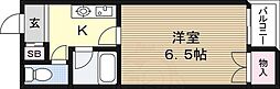 サンロイヤル柴島パート5 1Kの間取図画像