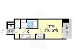 アドバンス大阪ヴェンティ 1Kの間取図画像