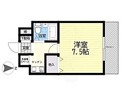 シャトレ下新庄 1Kの間取図画像