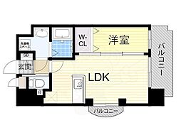 Luxe東三国 1LDKの間取図画像