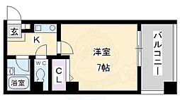 弘和ハイム 1Kの間取図画像