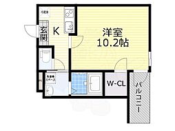 フジパレス瑞光駅東 1Kの間取図画像