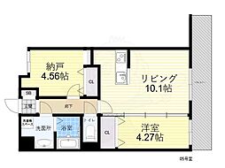 GRANDSTEADY西中島 1LDKの間取図画像