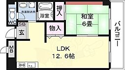 ラフィネ淀川 1LDKの間取図画像