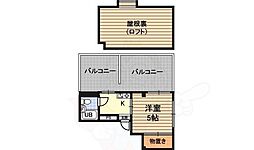 シェイーネ新高 1Kの間取図画像
