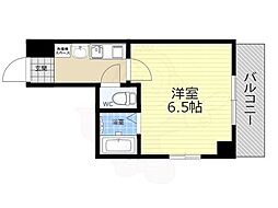 サンライズ新大阪 1Kの間取図画像