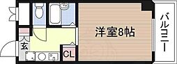 ラ・フォーレ上新庄 ワンルームの間取図画像